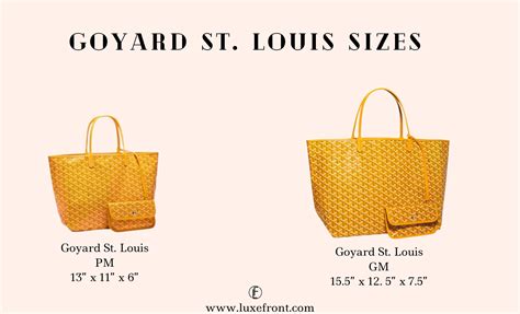 buy goyard st louis tote|goyard st louis size comparison.